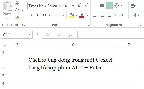  Cách xuống dòng trong một ô Excel